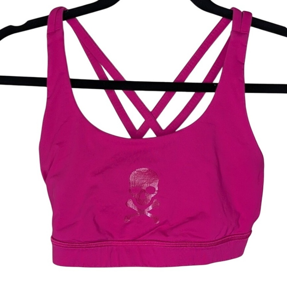 Lululemon Ivivva Girls Sports‎ Bra Skull Crossbones Size 12 *See Measurements*